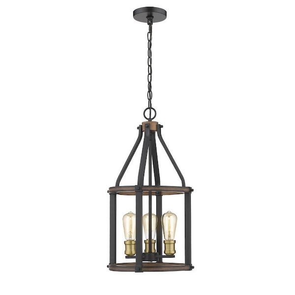 Z-Lite Kirkland 3 Light Pendant, Rustic Mahogany 472-3P-RM - main